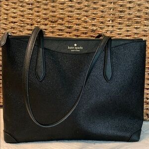 Kate Spade Black Structured Tote Bag